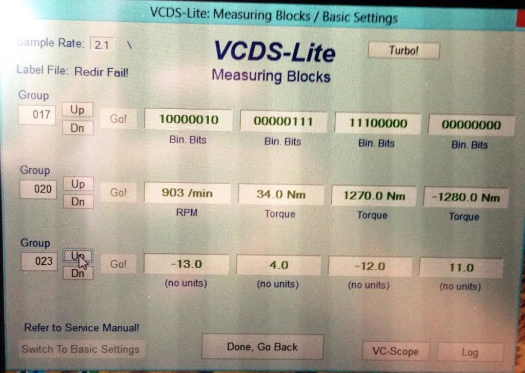 Help reading VCDS measuring blocks Forums