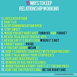 15 ways to keep a relationship working