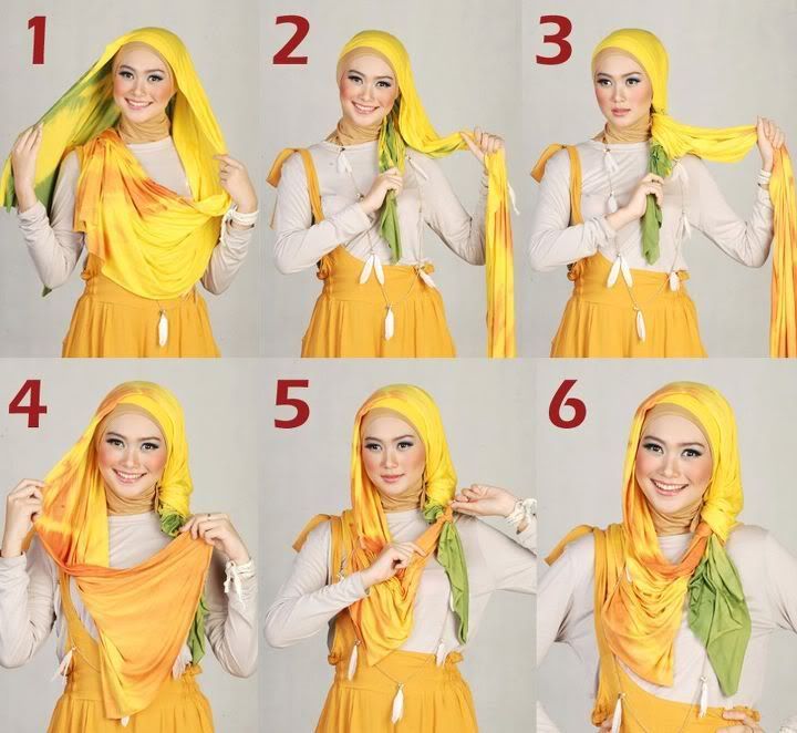 Cara Memakai Jilbab Pashmina Step By Step