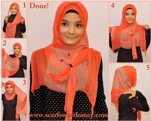 Cara Memakai Jilbab Tiana Style