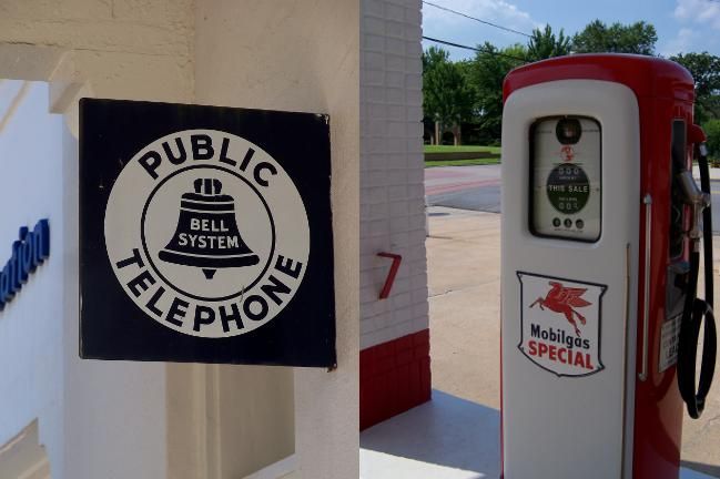 In Motion: Summer outfit at a vintage gas station