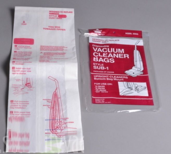 Bissell Singer SUB1 Replacement Upright Vacuum Cleaner Bags 32025