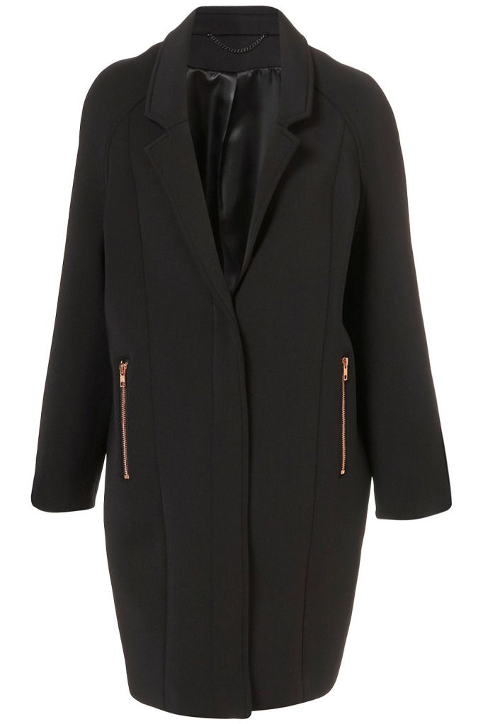 Black oversized boyfriend coat