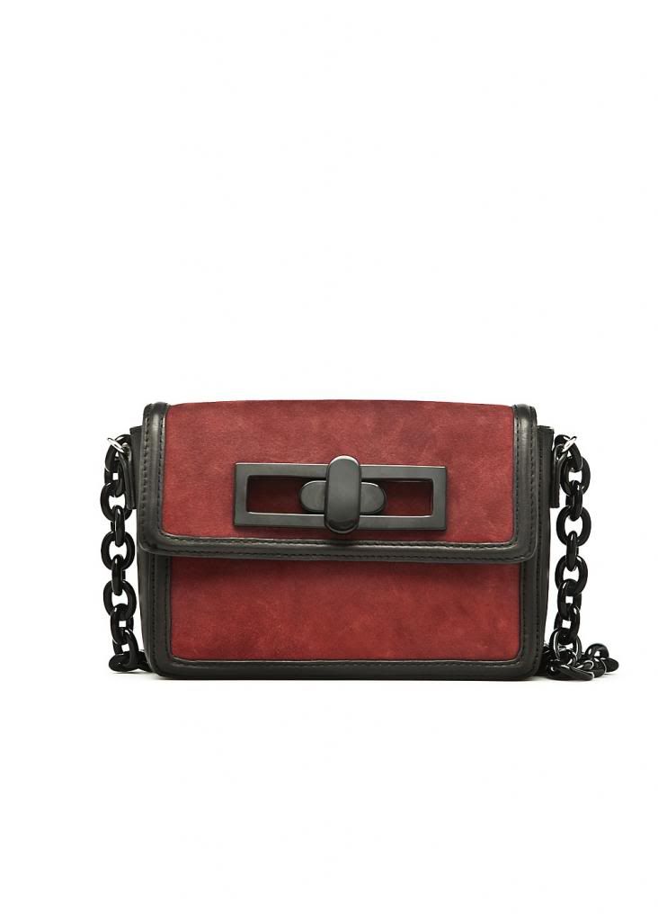 Chain suede bag