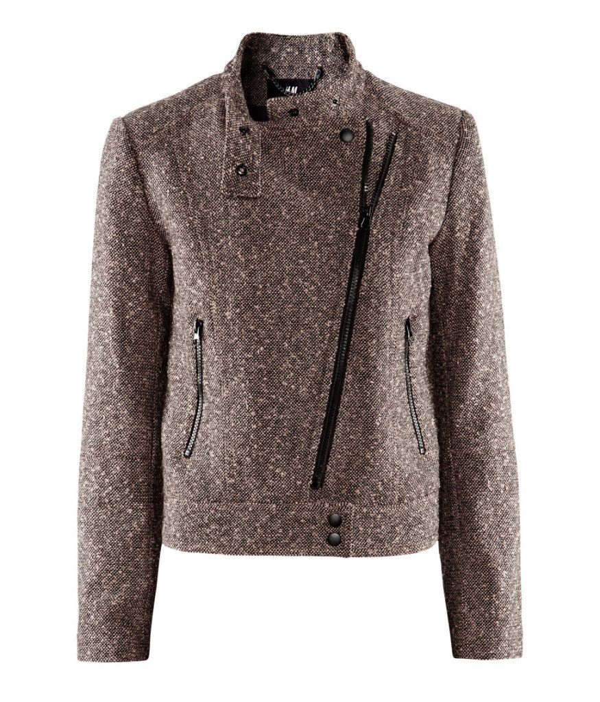 H&M tweed biker jacket