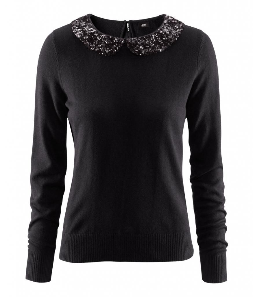 hm sequin collar jumper