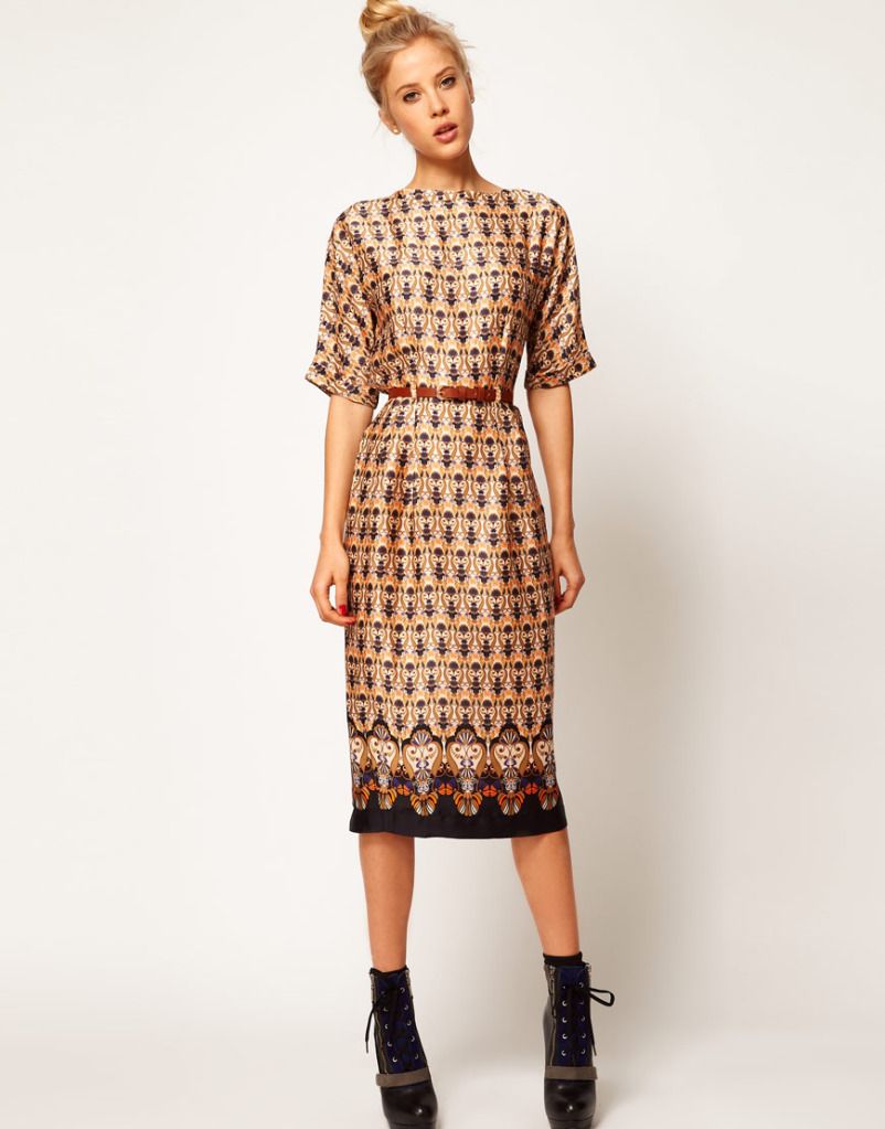 vintage print dress ASOS