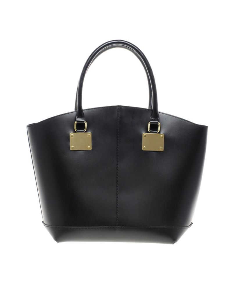 asos leather shopper