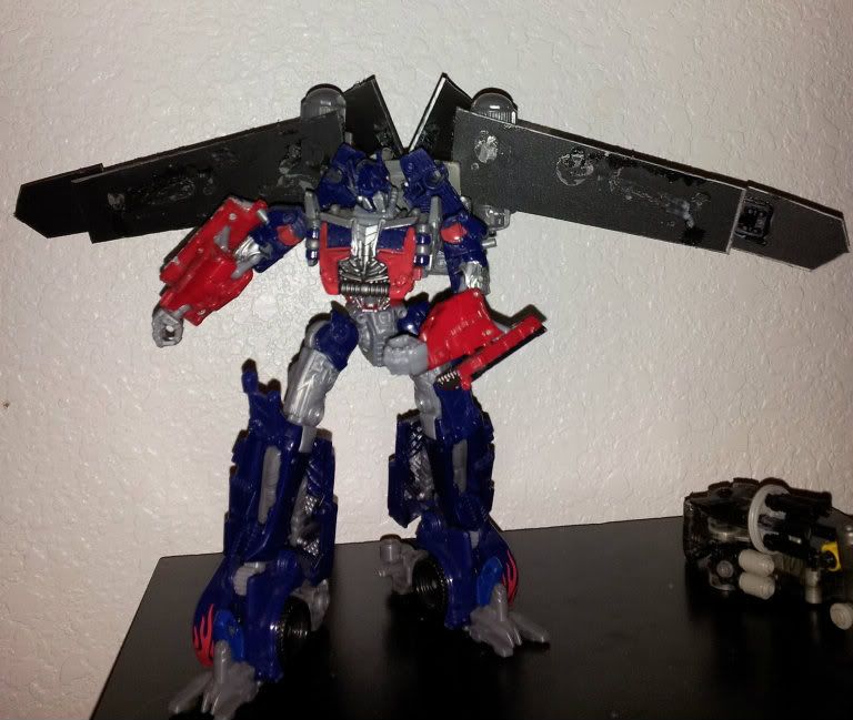 optimus prime with jetpack toy