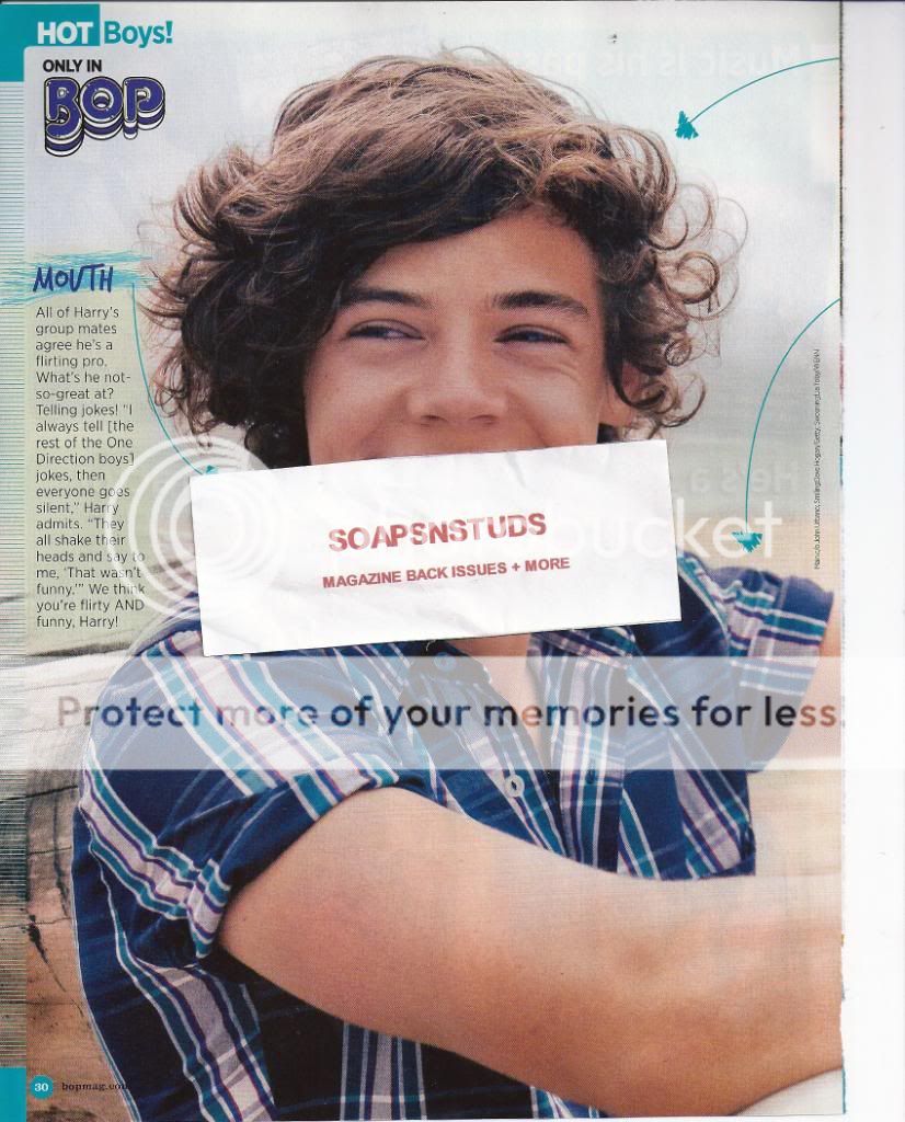 One Directions 1D Harry Styles 2 Page Fact Sheet B w Justin Bieber So